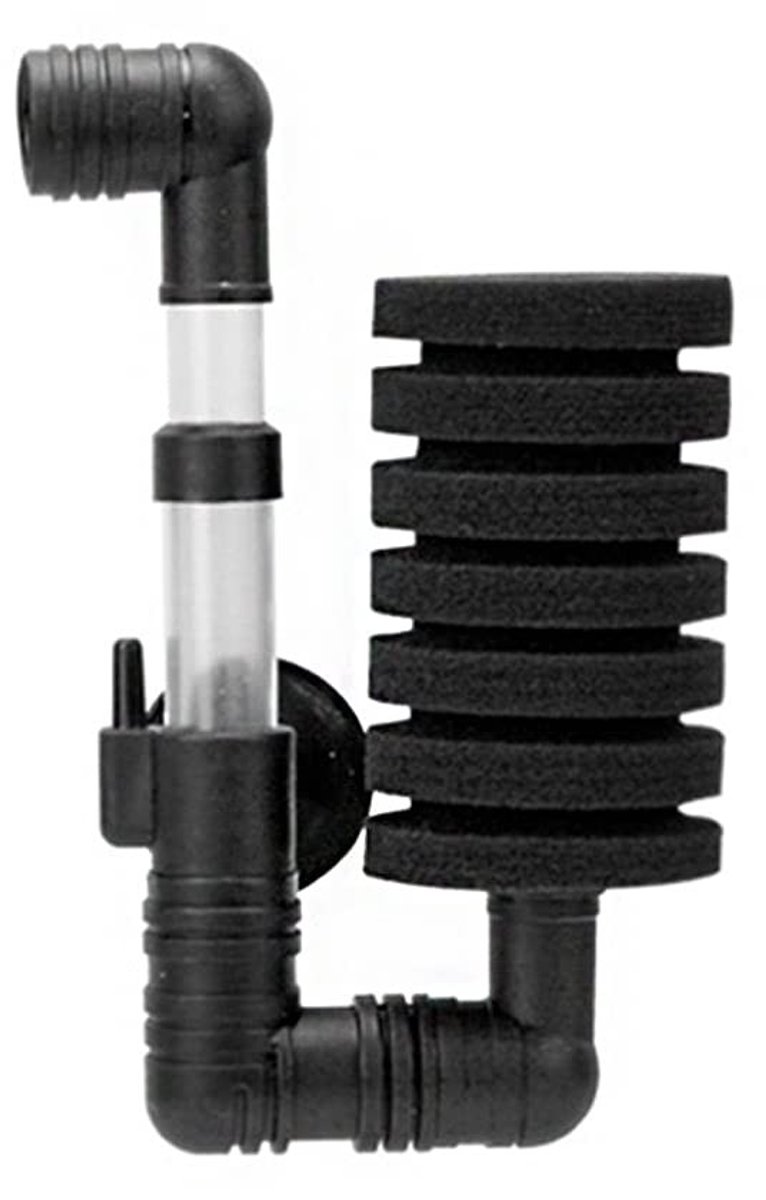 Dailygoods - Dailygoody - Luchtpomp Sponsfilter - Biochemische Spons - Geruisloos - Zwart - Aquariumfilter - Geschikt voor 60L - Eco-vriendelijk