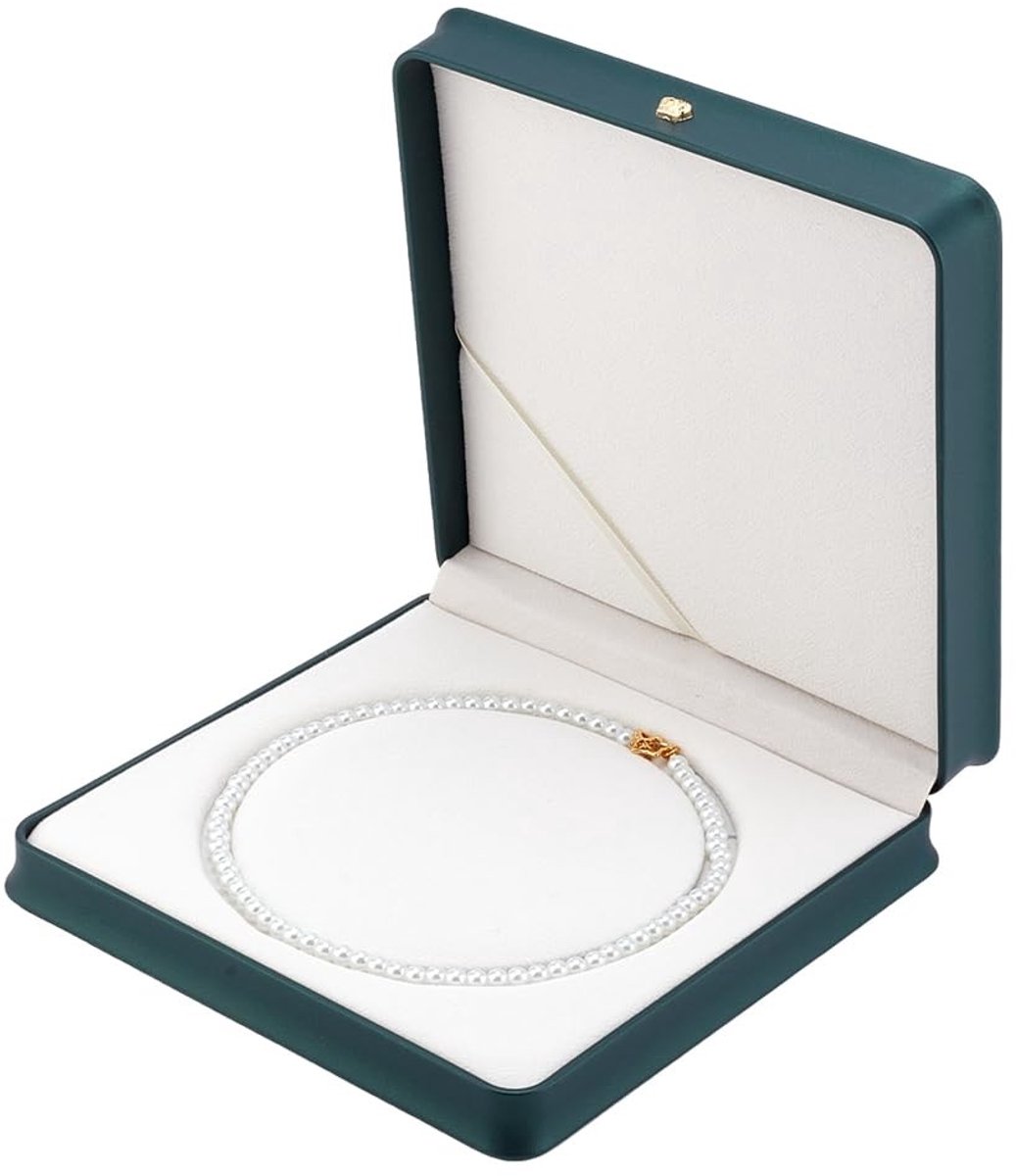 Dailygoods - Dailygoody - Velvet Sieradenbox - Klassiek - Groen - Luxe Geschenkdoos - Ideaal voor Vrouwen - Perfect voor Cadeaus