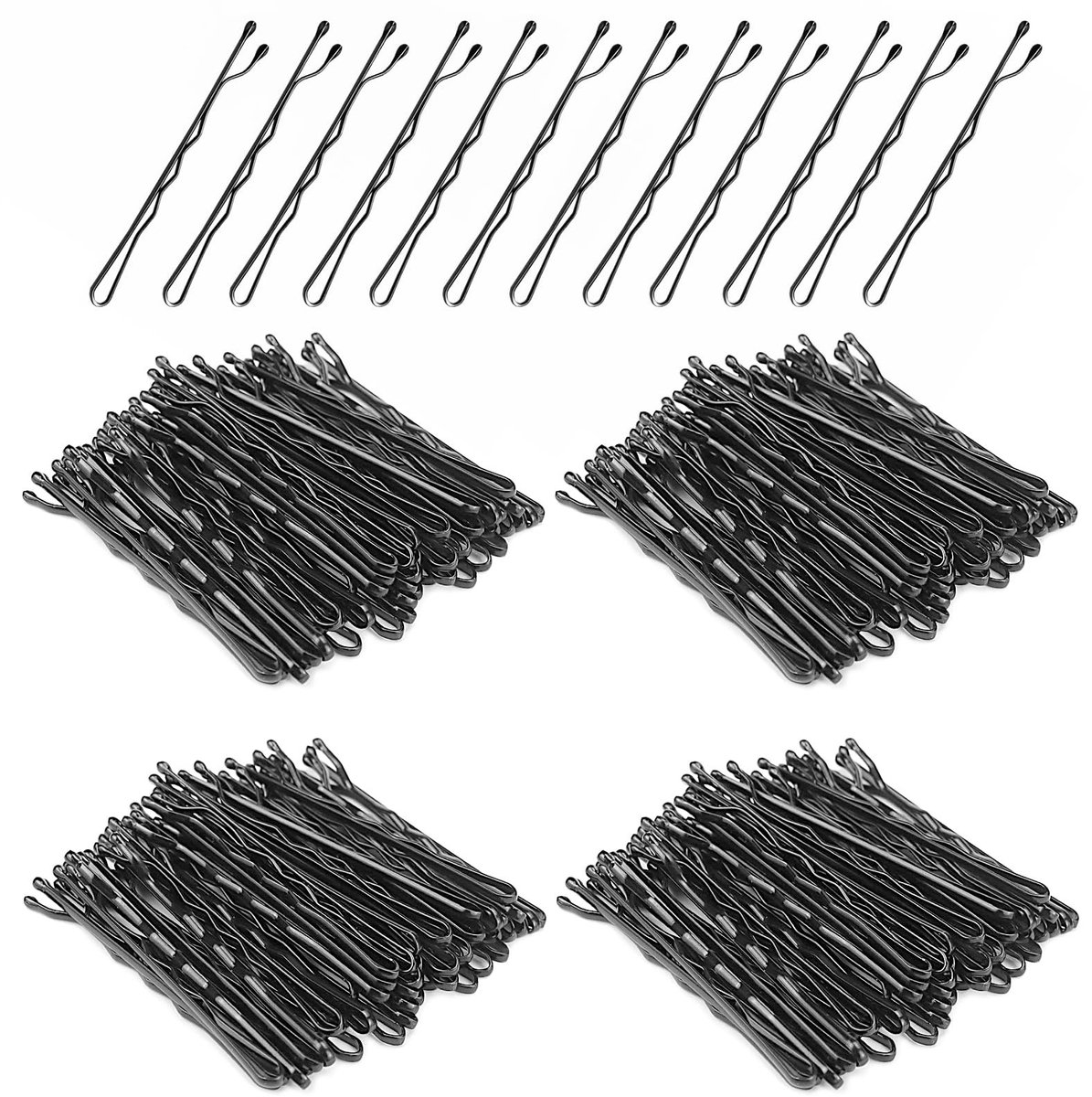 Dailygoods - Dailygoody - Haarspelden - 200 Stuks Haarspeldenset - Metalen Haarklemmen 5 cm - Golfvorm Bobby Pins - Geschikt voor Vrouwen en Meisjes - Opberg...