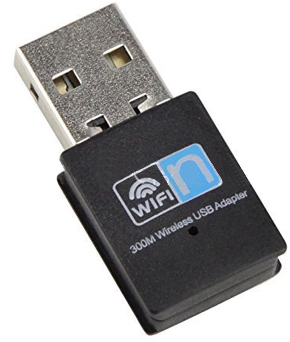 Dailygoods - Dailygoody - USB WiFi-adapter - 300Mbps - Compact ontwerp - Mini USB WiFi-ontvanger - Geschikt voor PC en Laptop - Betrouwbare draadloze verbinding