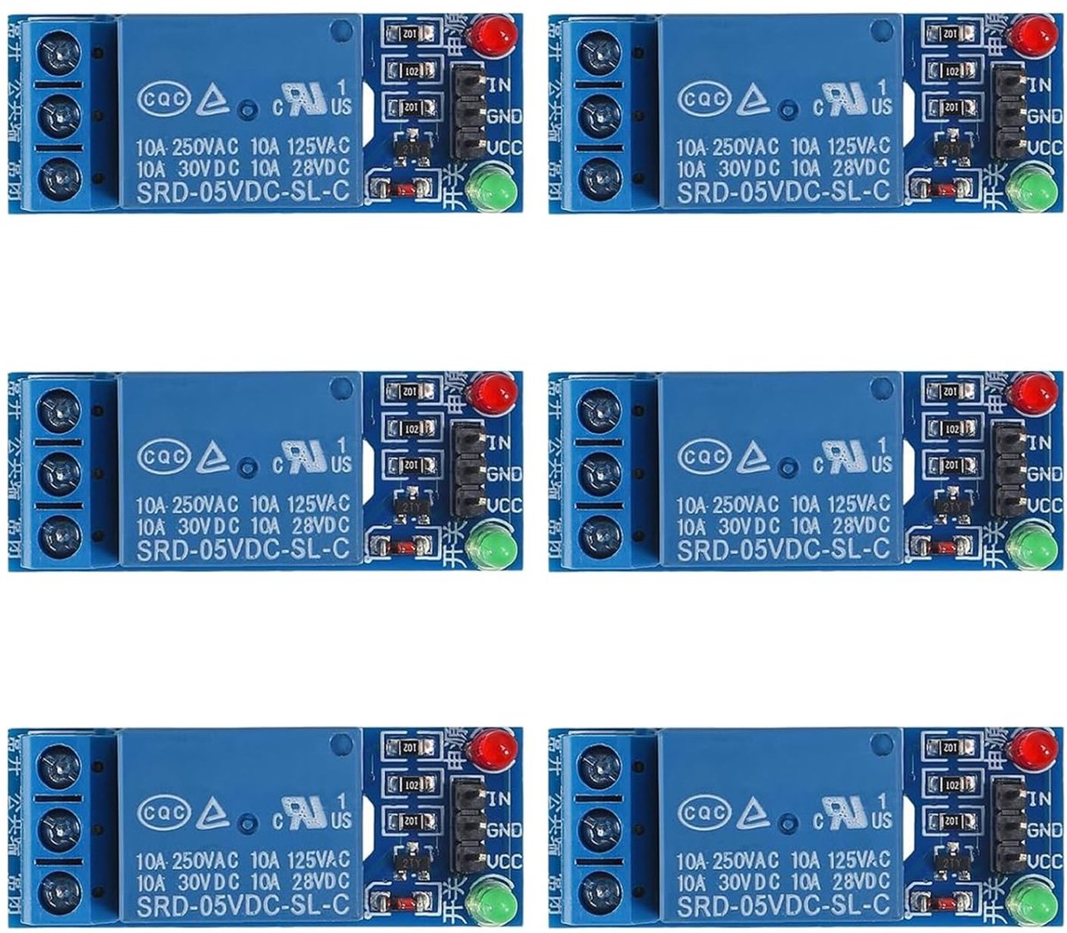 Dailygoods - Dailygoody - 1 kanaals relaismodule - 5V relaismodule - Compact en eenvoudig te gebruiken - 1-kanaals relaisplaat - Perfect voor Arduino en andere mic