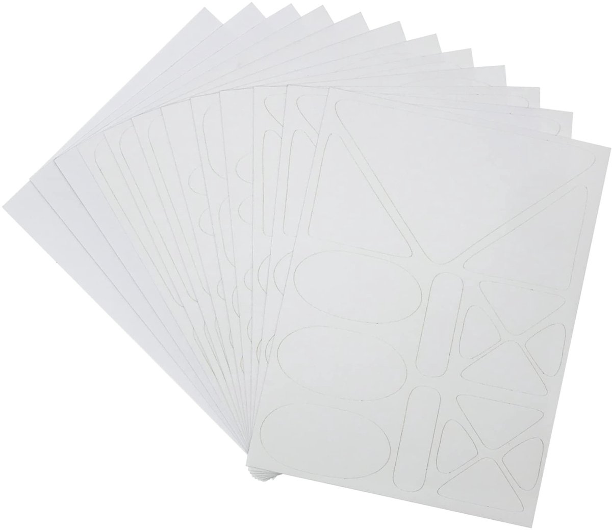 Dailygoods - Dailygoody - Zelfklevende Nylon Patches - Reparatiepatches voor Kleding - Wit - Geschikt voor Donsjassen - Herstel van Gaten en Scheuren - 12 Vel