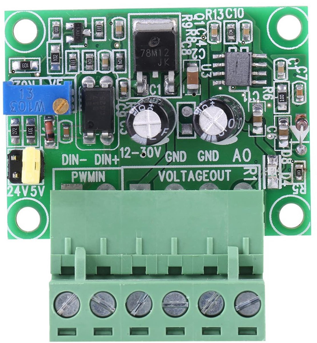 Dailygoods - Dailygoody - PWM-signaal-naar-voltage omvormer - 0-10 V converter - Compact ontwerp - Digitale analoge kaart - Ideaal voor industr...