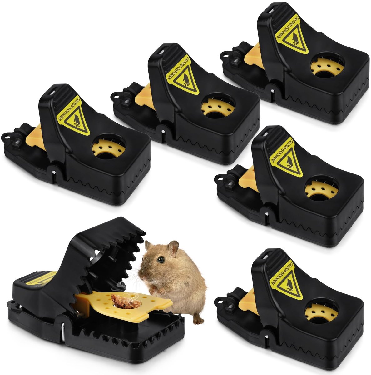 Dailygoods - Dailygoody - Muizenval - Rattenval 6-pack - Herbruikbaar en Duurzaam - Professionele Muizenvallen - Voor Binnen en Buiten - Veilig in Gebruik