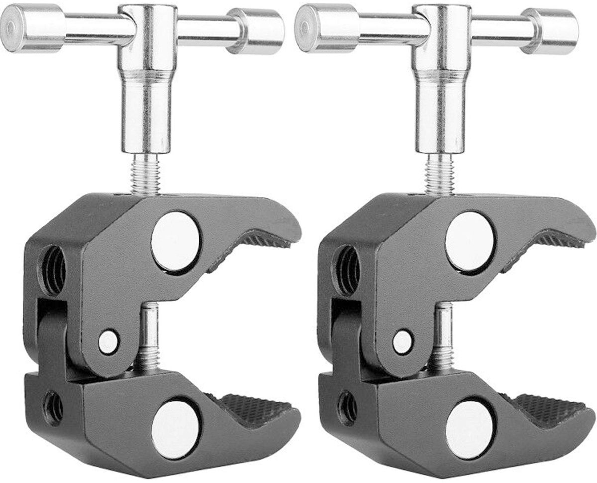 Dailygoods - Dailygoody - Super Clamp - Fotografie Klem - Lichtgewicht en Duurzaam - Zwart - Universele Klem - Geschikt voor Camera's en Verlichting - Mini Klem