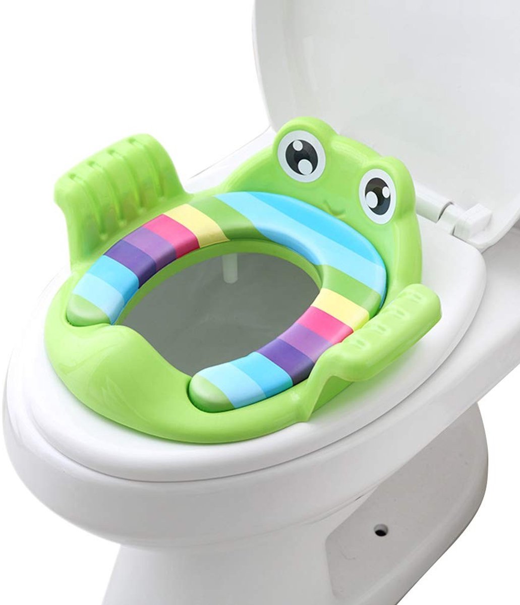 Dailygoody - Potty Training Seat - Toilet Training Voor Kinderen - Verstelbare Voetsteun - Groen - Zindelijkheidstraining - Comfortabel Voor Peuters -