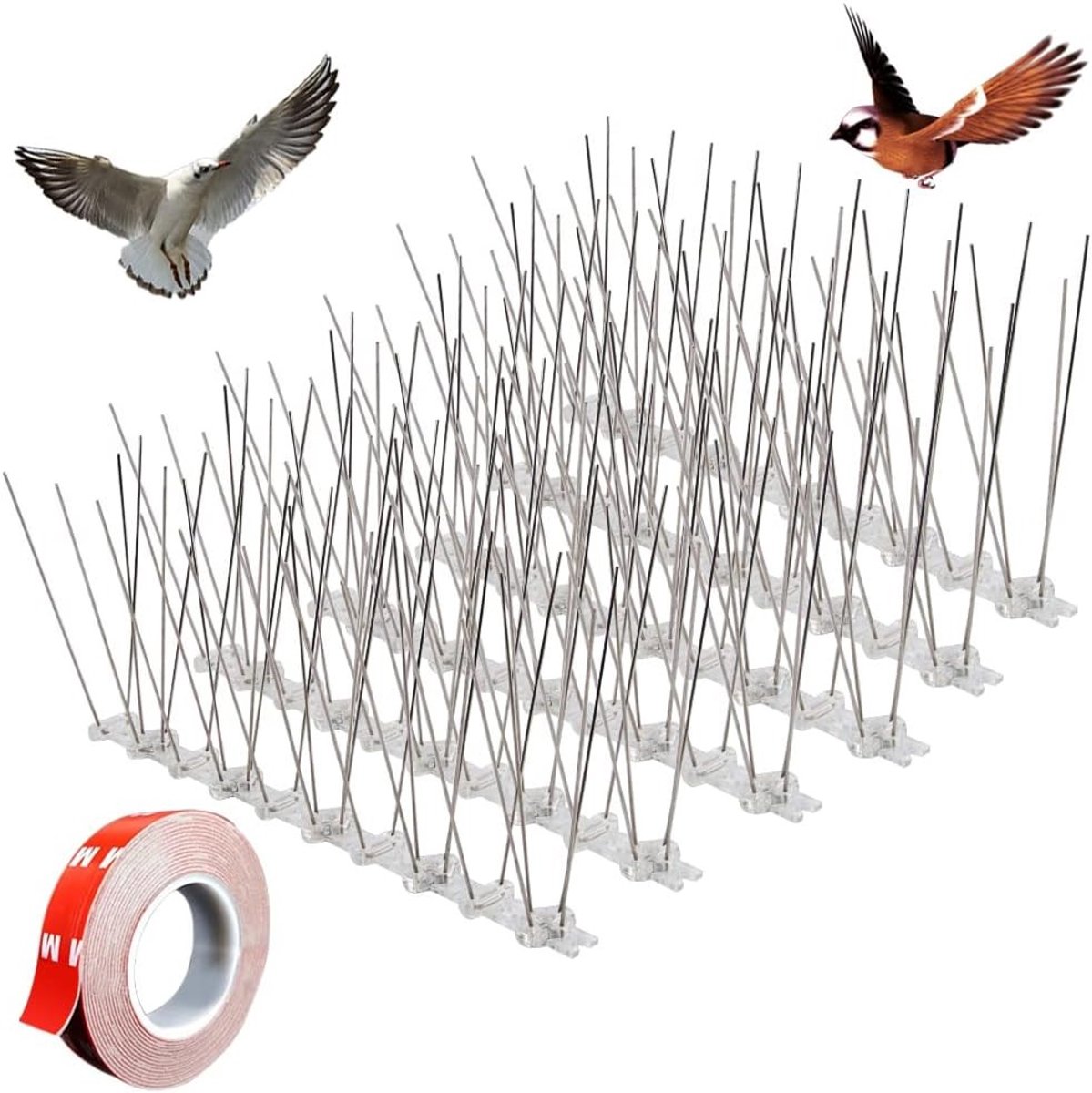 Effectieve Premium Duivenwering van Duurzaam RVS - 33 cm Duivenafschrikspikes voor Balkon, Dak en Raam met Vogelbescherming