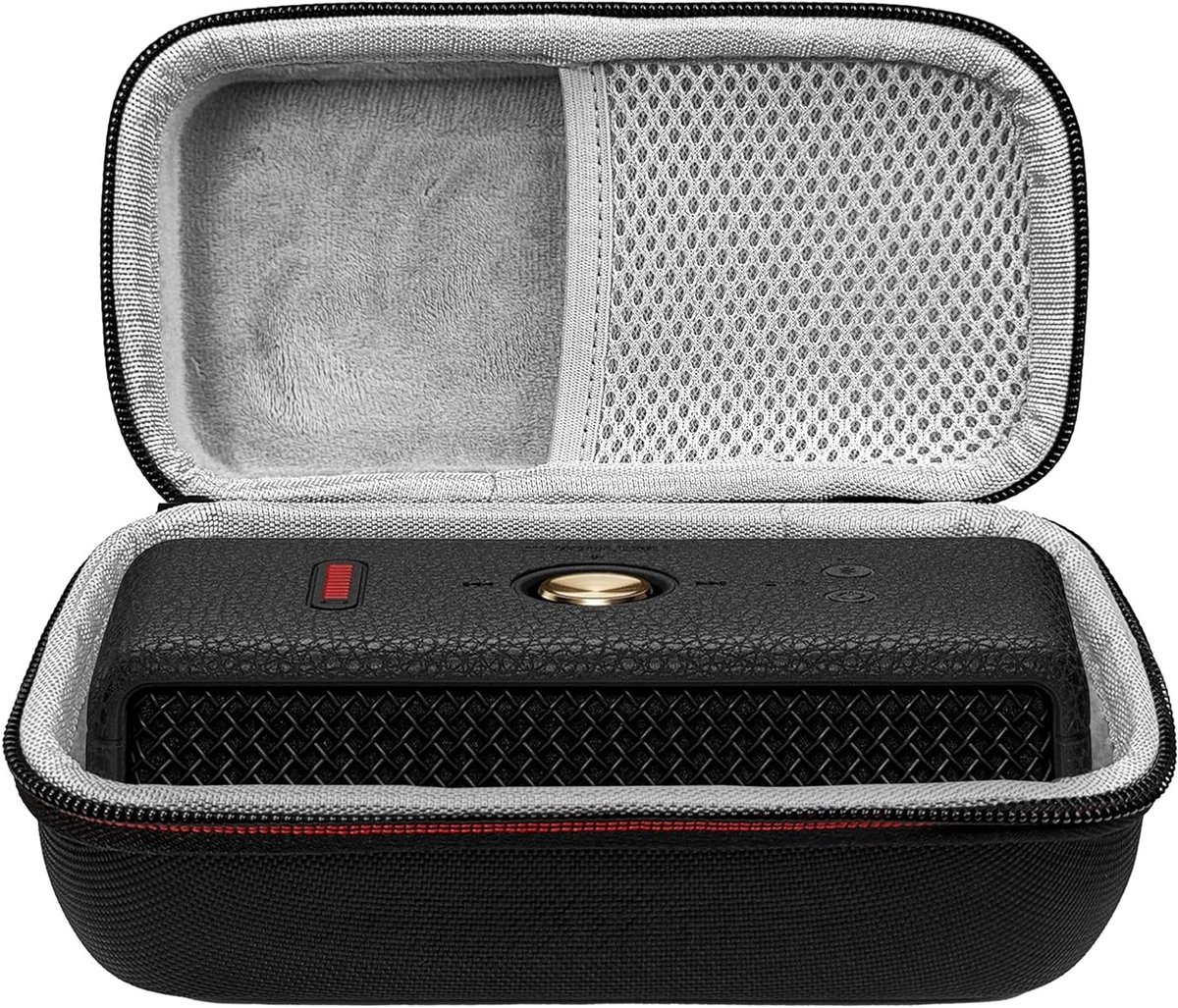 Draagbare Bluetooth speaker hoes voor Marshall Emberton 3/2, harde schaal, zachte voering, bovenste mesh zak en dubbele ritsen voor reizen en buitengebruik