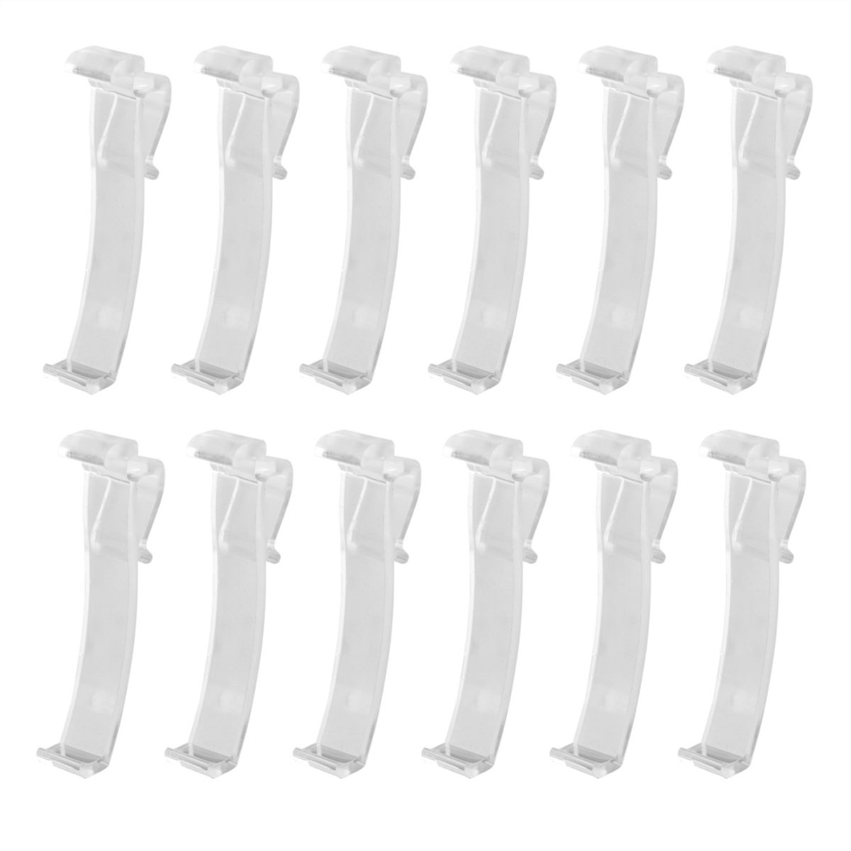 2,5 inch transparante plastic jaloezieclips (12 stuks)