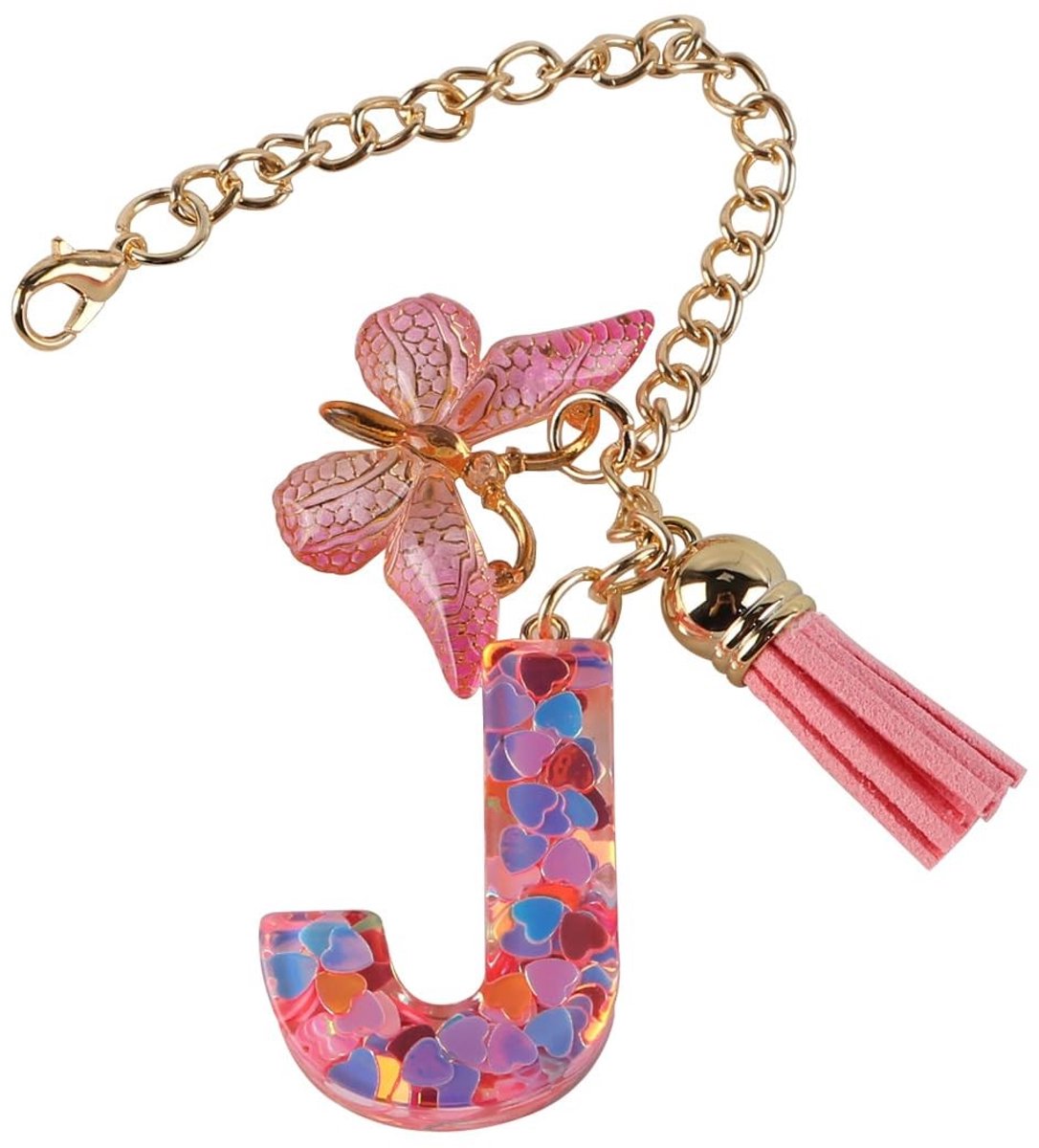 Dailygoods - Decoratieve Bekerhanger met Vlinderletter (Letter J)