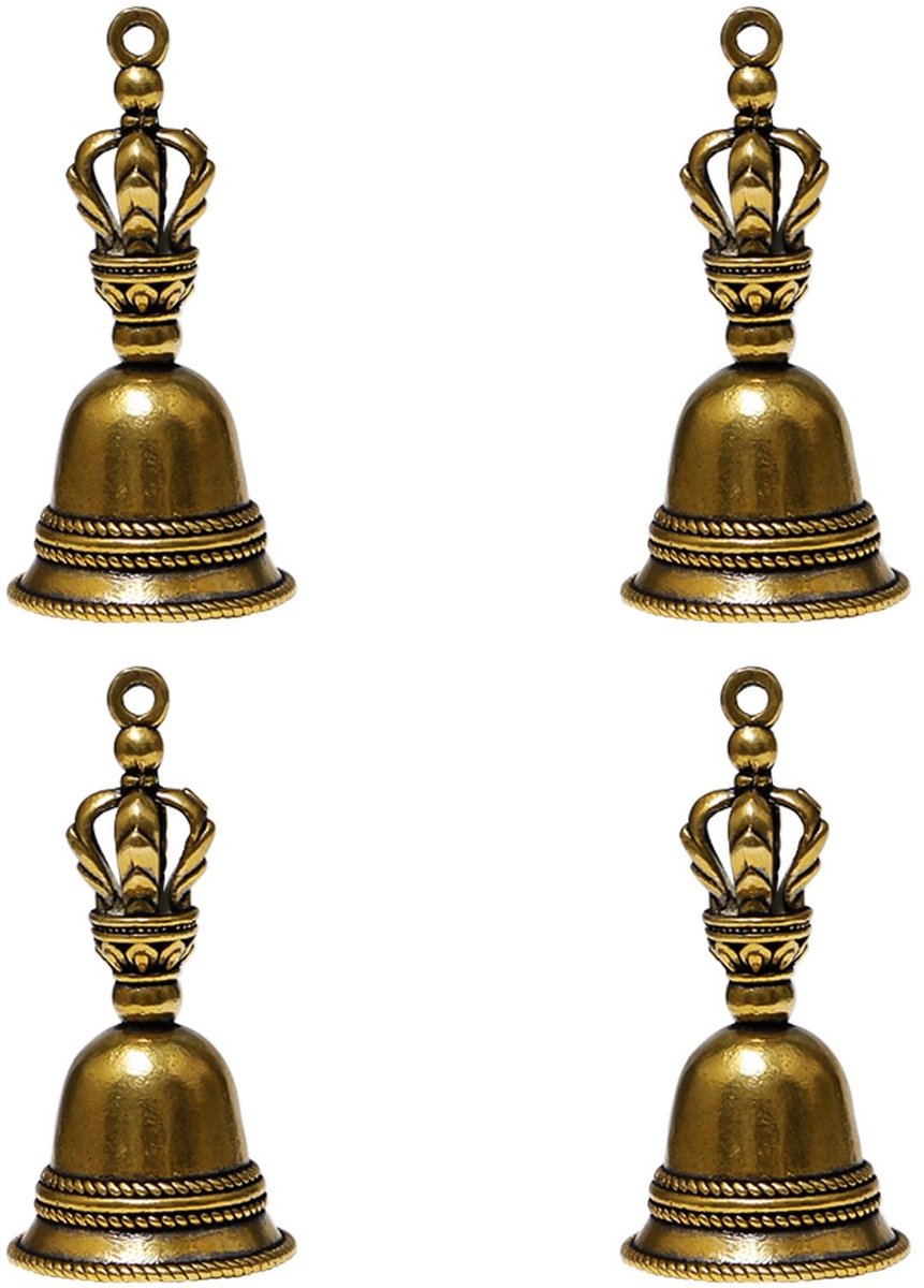 Dailygoods - Set van 4 Mini Vintage Messing Klokken voor Doe-Het-Zelf Projecten