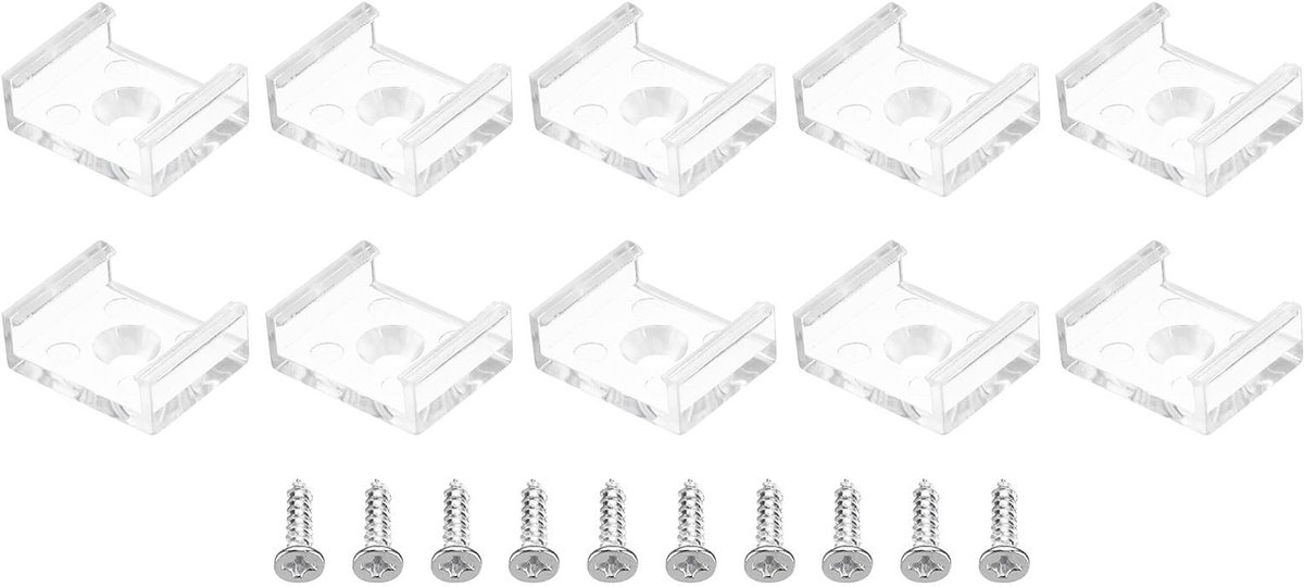 Dailygoods - 100 Stuks LED Strip Lichtclips voor 15 mm Kabels