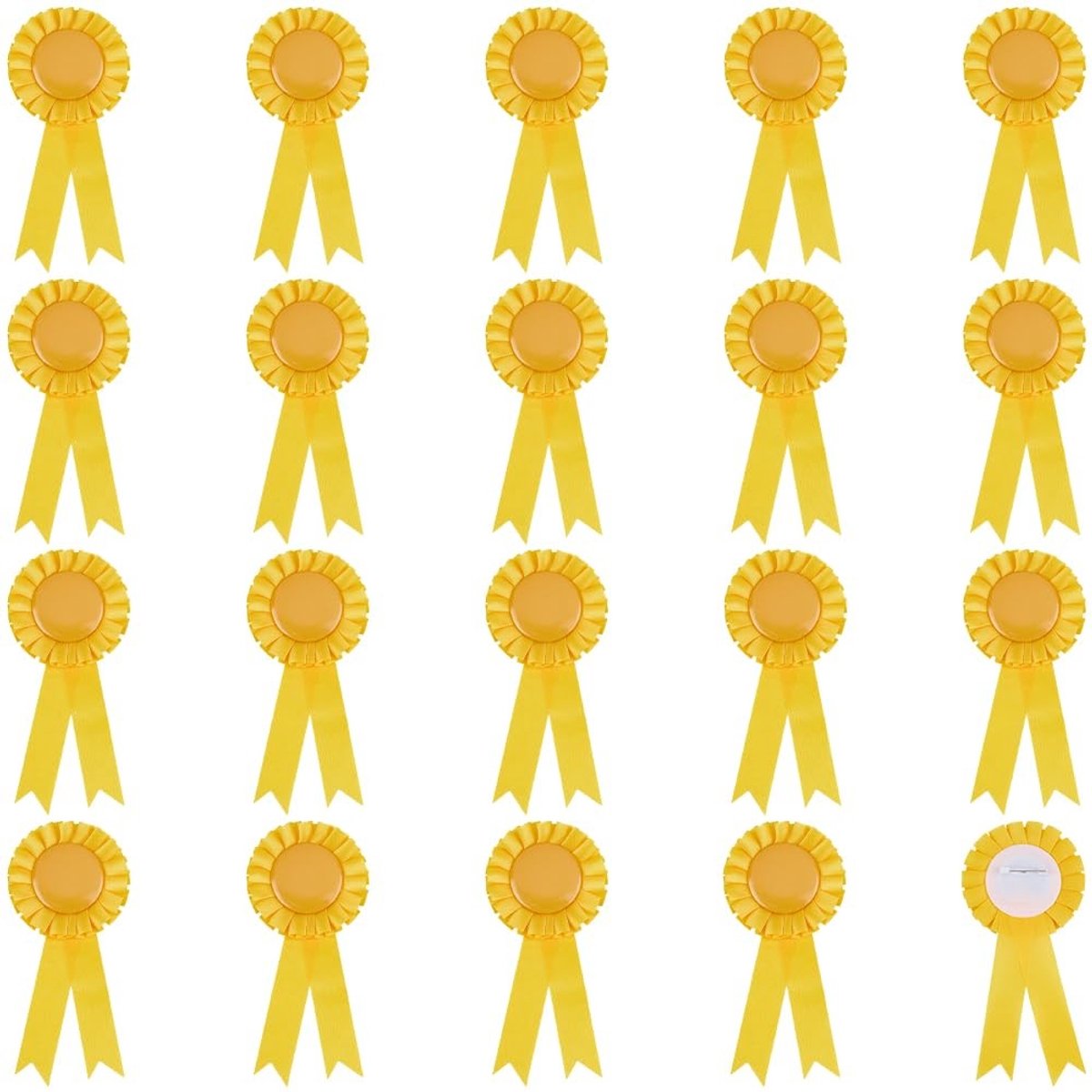 Dailygoods - 20 Stuks Gele Award Linten voor Evenementen en Feesten