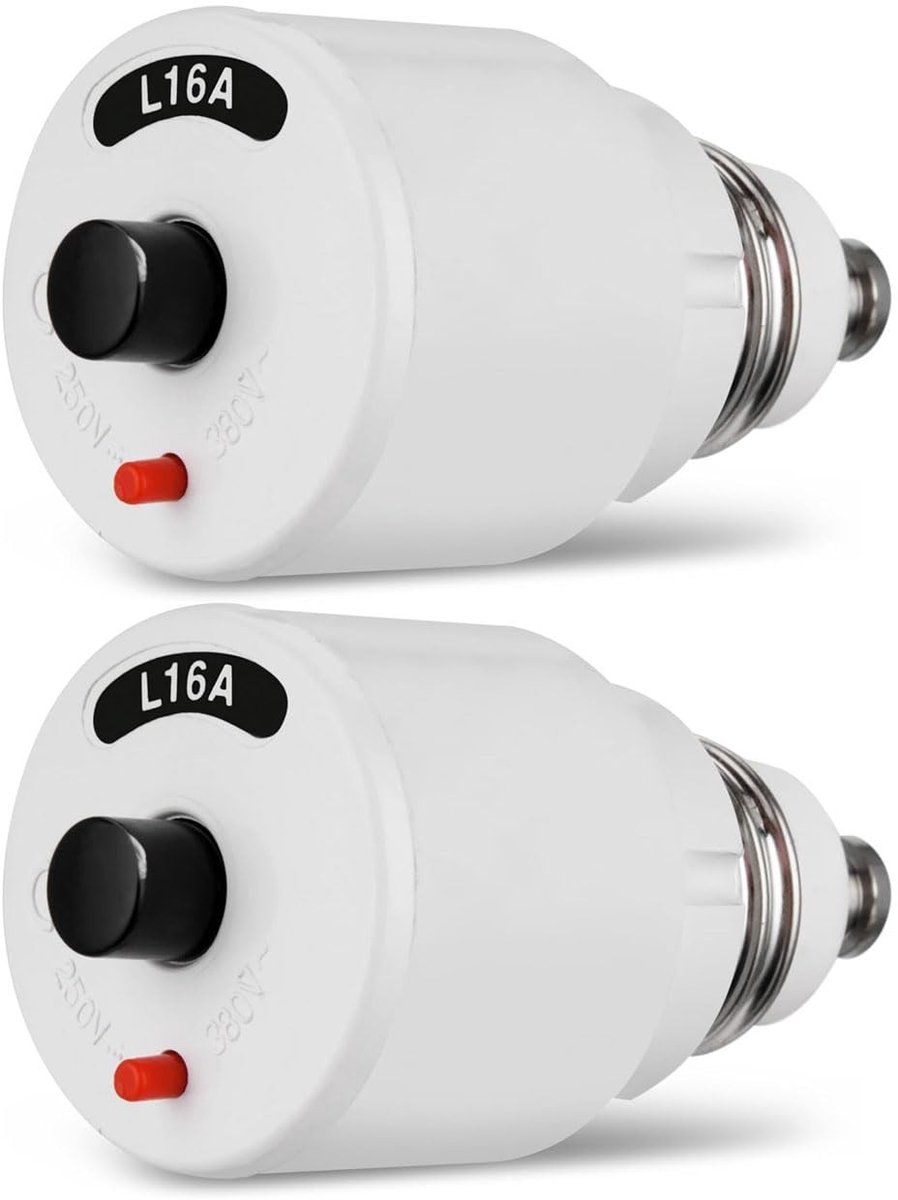 Dailygoods - 16A Schroefautomaat met E27 Schroefdraad, 250/380 V
