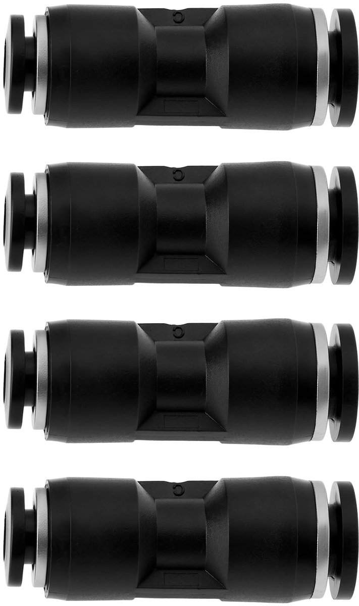 Dailygoods - 4 Stuks Push Fit Adapter voor Pijpleidingen 6mm naar 4mm
