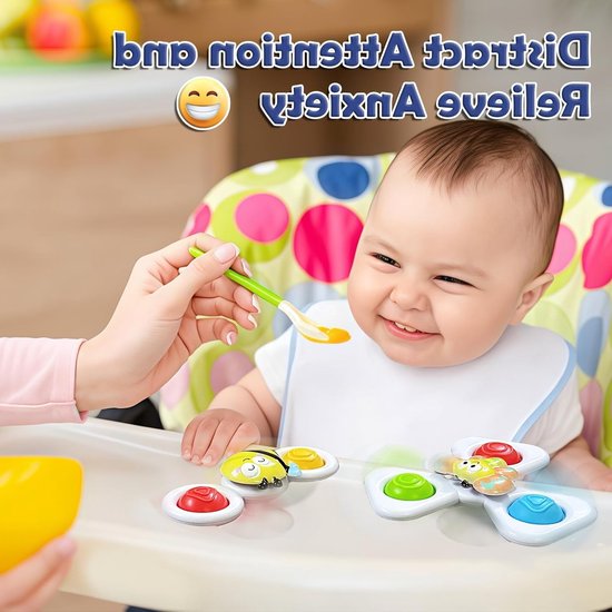 3-delige Baby Suction Cup Spinners - Sensory Speelgoed voor Peuters, Bad Speelgoed met Insecten Thema — afbeelding 2