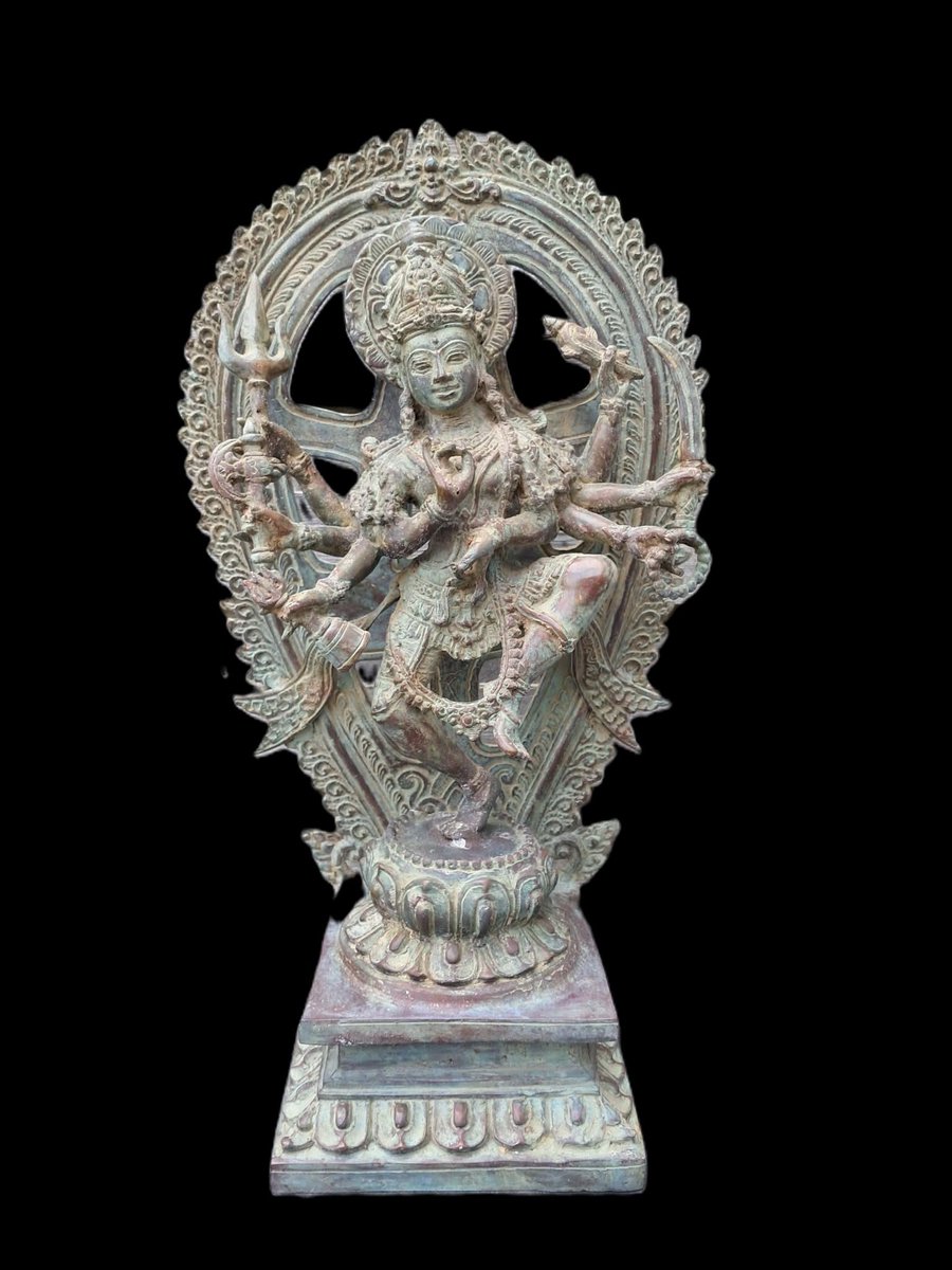 Statue en bronze de la déesse Kali/Inde/Asie/48 cm