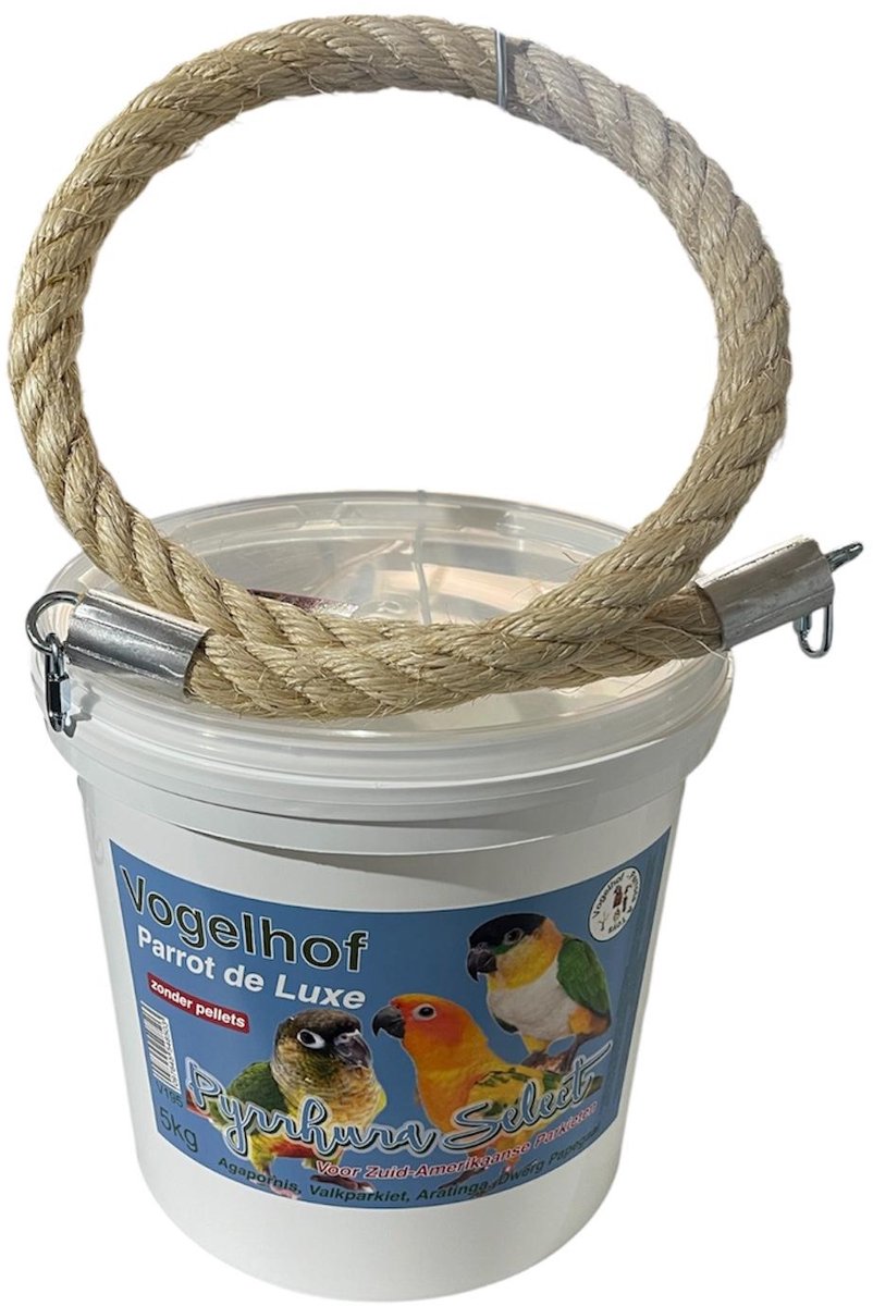pyrrhura select 5 kg zonder pellets en sisal touw 1 meter 25 mm dikte