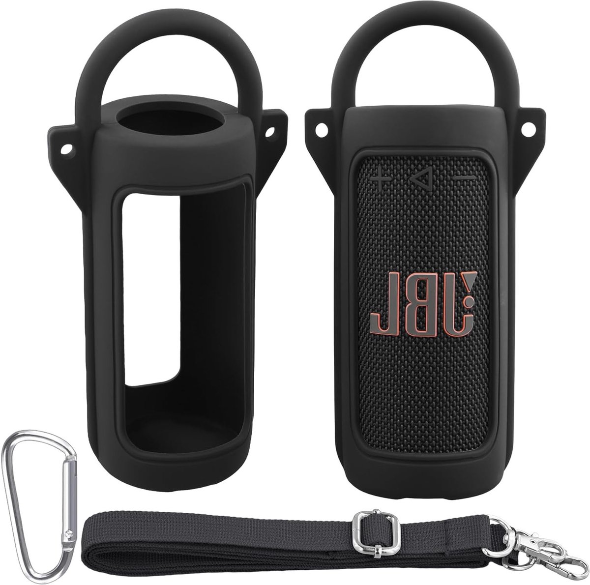 Draagbare Ultralichte Beschermhoes voor Bluetooth Luidspreker met Carabiner en Schouderriem, Ideaal voor Reizen en Outdoor Gebruik