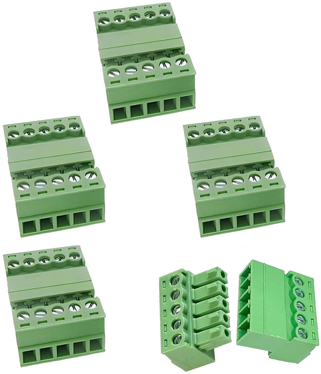 Dailygoody - PCB Terminal Blokken - 15EDGRK - V0 Brandveilig - 3.81mm - Voor 28-16AWG - 2/3/4/5/6 Pin - Geschikt voor aansluiting - Technisch