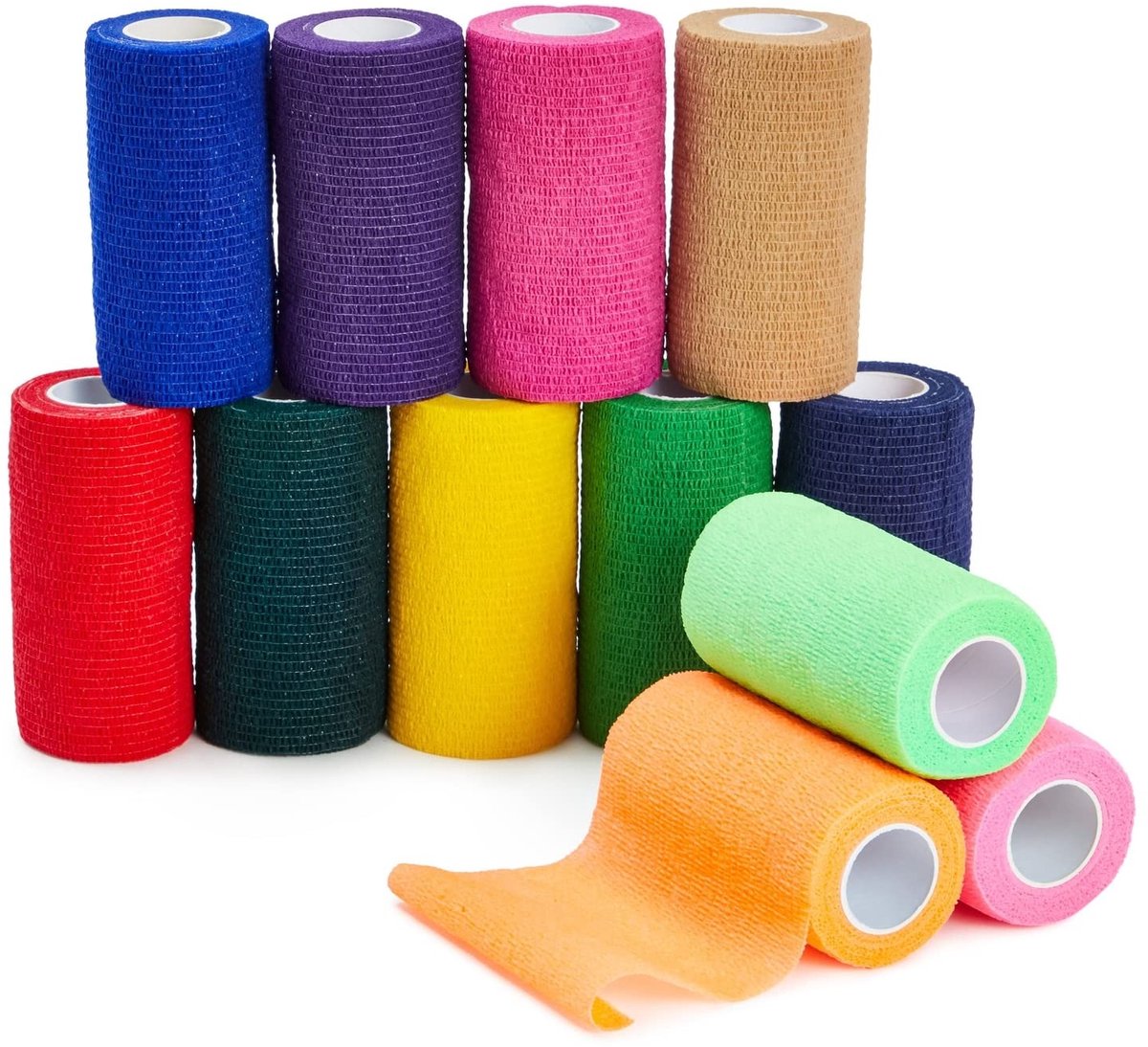 Dailygoody - Zelfklevende Tape - Kleurenset - Ideaal voor Creatief Gebruik - 12 Kleuren - Perfect voor Knutselen - Handig en Veelzijdig