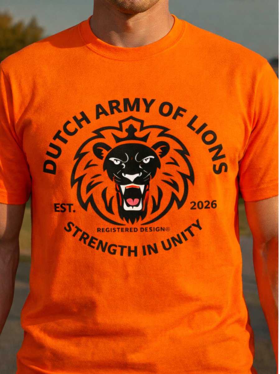 T-shirts Oranje - WK voetbal 2026 - Formule 1 - Nederlandse festivals - Army of Lions - Maat XXL