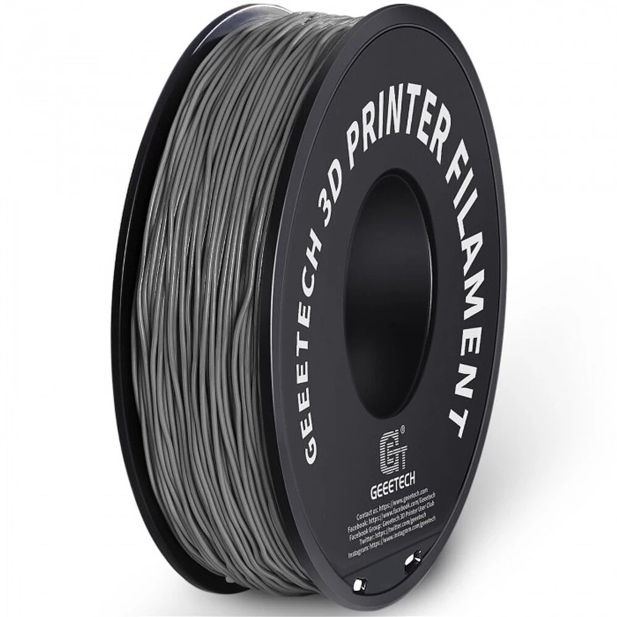Geeetech TPU Filament Grijs 1.75mm 1KG – Hoge Flexibiliteit, Geen Verstoppingen, Bubbelvrij, Hoge Kwaliteit, Brede Compatibiliteit