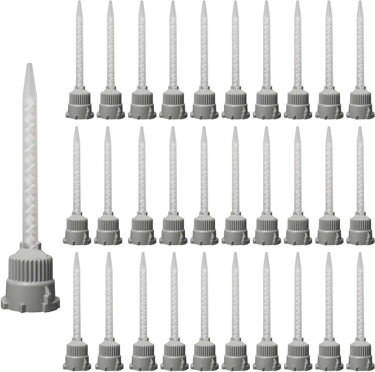 30 Stuks Static Mixing Nozzles voor 2K AB Lijmpistool - Mengtubes voor Silica Gel en Plakmiddelen