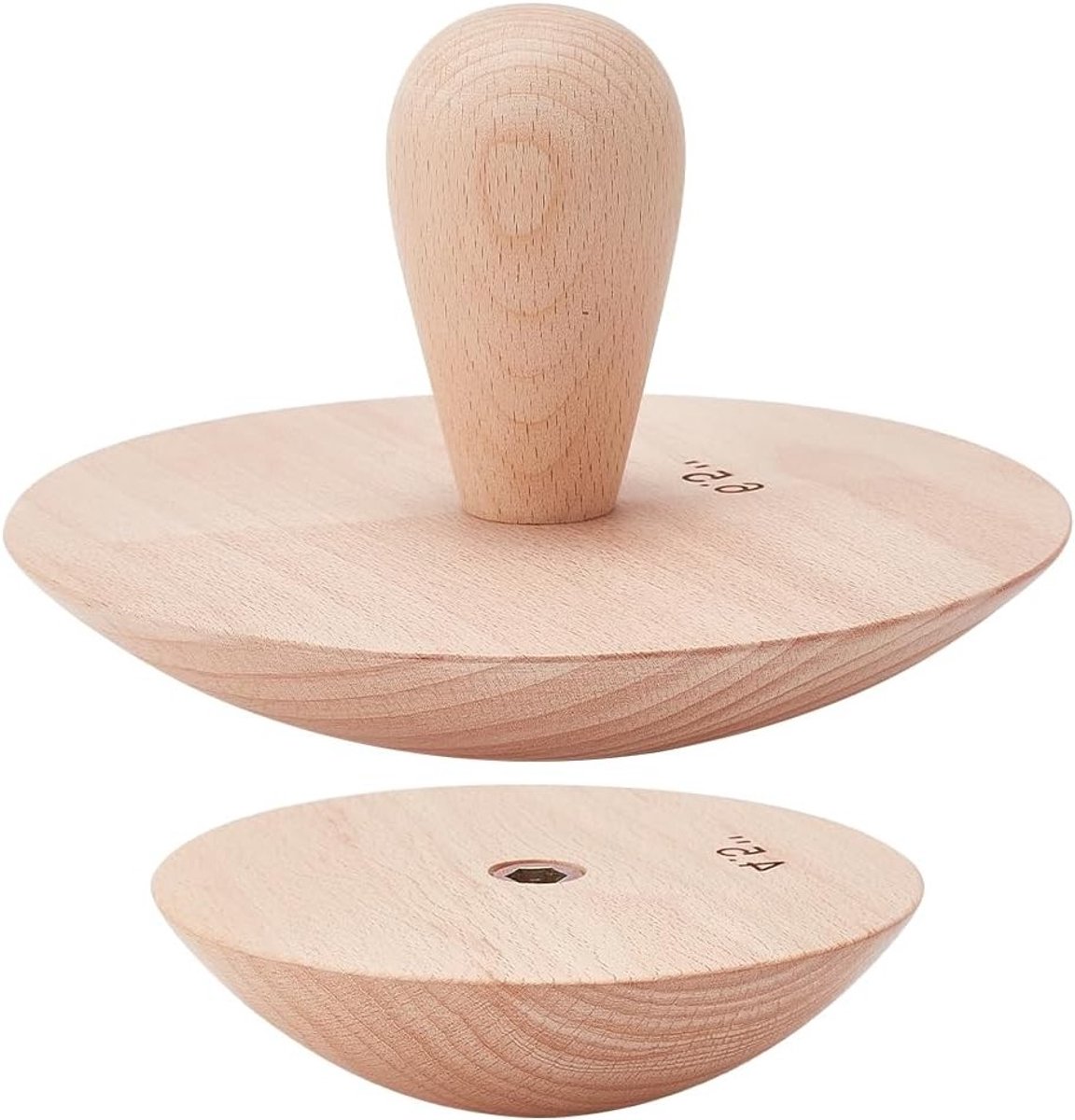 Set van 2 Houten Potten Mallen, 11,5 cm en 16,5 cm, Verwisselbare Handvatten voor Schalen en Borden, Ideaal voor Creatieve Klussen en Keramiekprojecten