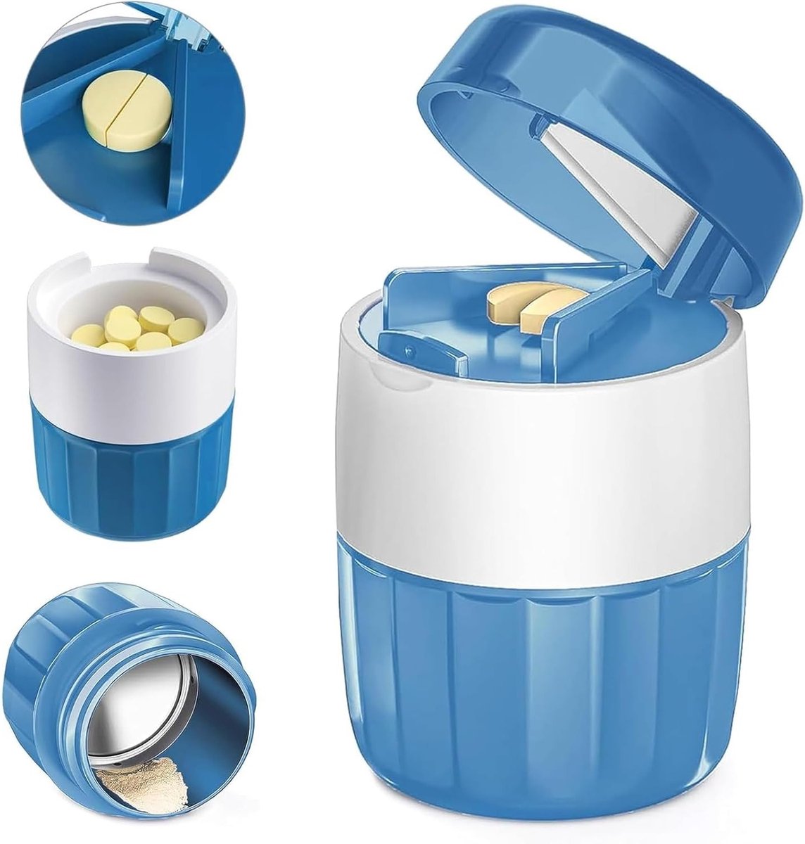 Multifunctionele 3-in-1 Tablet Cutter en Divider voor Kleine Tabletten van 3 mm tot 20 mm, Ideaal voor Precisie en Gebruiksgemak