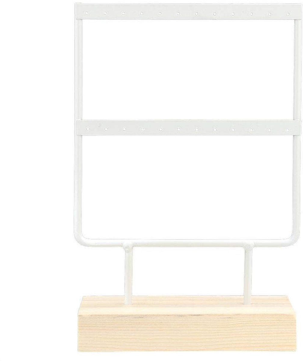 Dailygoods - Dailygoody - Sieradenstandaard - Oorbellen Organizer - Duurzaam Hout en Metaal - Wit - Kettingen en Armbanden Display - Geschikt voor Dames - Modern D..