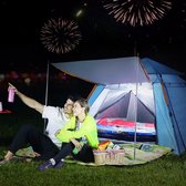 Webzon – Pop-up Tent 2-4 Personen – Automatische Waterdichte Kampeertent – Binnen 1 Minuut Opgezet – 210D Oxford – Met Muggengaas, Ventilatie & Draagtas – Voor Camping, Festival & Strand – Blauw