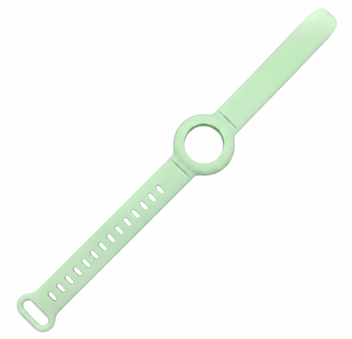 Premium Siliconen Armband geschikt voor Apple AirTag voor Kinderen - Licht Groen - AirTag-sleutelhanger - Polsband GPS Horloge Kind - Tracker Houder Armband - Trackers Band - Kinder Horloge - Peuter - Polsband GPS Horloge Senioren - ixen