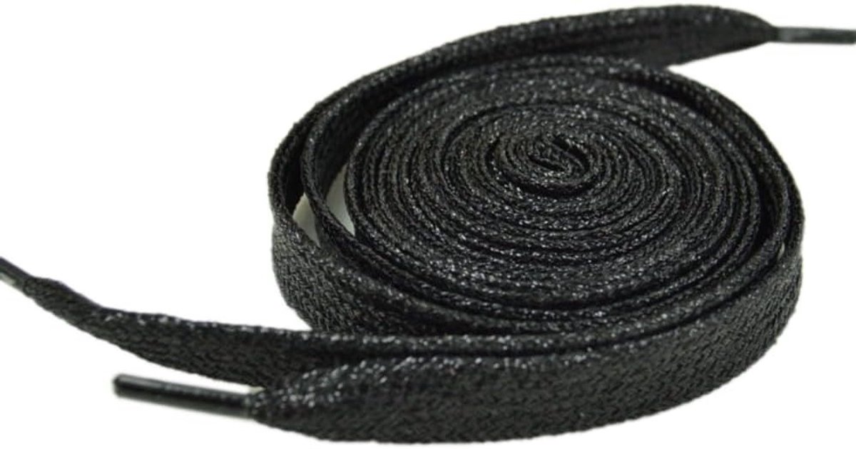 Vervangende Veters van 10 mm Breed voor Sport- en Wandelschoenen, Zwart, Ideaal voor Outdoor Activiteiten en Werkgebruik, 2 Paar