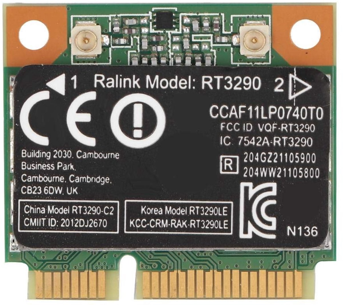 Dailygoody - PCI-E netwerkkaart - Draadloze Wi-Fi verbinding - Compact formaat - 150 Mbit/s - Geschikt voor mini PCI-E poort computers - RT3290 model