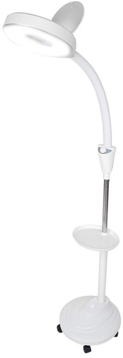 Dailygoods - Dailygoody - Vergrootglas Vloerlamp - LED Verlichting - Verstelbaar - 8x Vergroting - Ideaal voor Ambachten en Schoonheid - Voor Naaien en Tatoeëren
