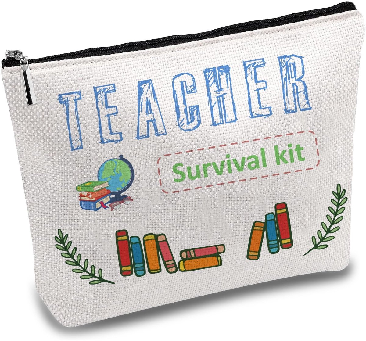 Dailygoods - Dailygoody - Leraar etui - Multifunctionele make-up tas - Draagbaar ontwerp - Canvas toilettas - Geschikt voor pennen en cosmetica - Perfect voor gesc