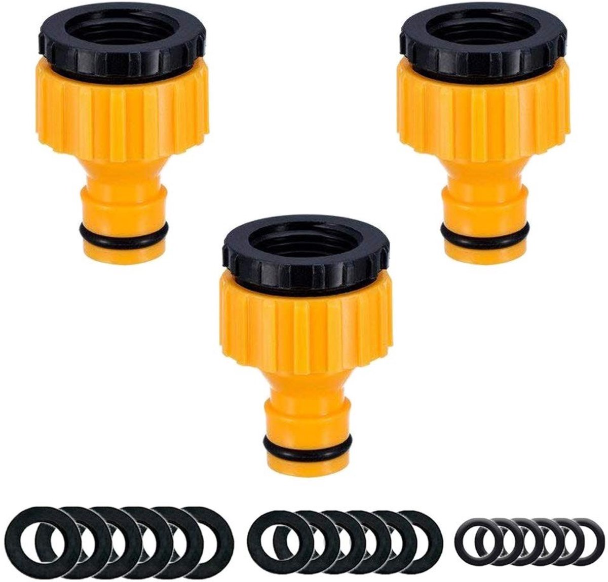 Dailygoods - Cosensi - Dailygoody - Tuinslangkraan Connector - 2-in-1 Adapter - Geschikt voor 3/4 inch en 1/2 inch - Duurzaam en eenvoudig te installeren - Inclusief vervang