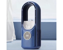 Mini airco – Blauw – airco met water – Mini airco 4 in 1 – Koelen, Blazen, Lucht Bevochtigen – Draagbare Luchtkoeler Koelventilator – 3 Wind Snelheden – USB-luchtkoeler – sfeerverlichting – Draagbare – koelventilator – Afkoeling – draagbare airco