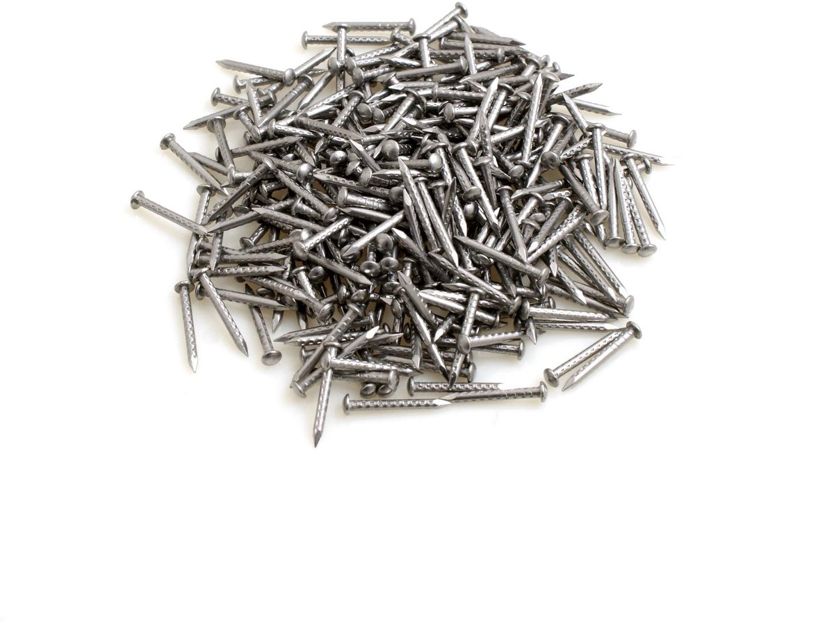 Dailygoods - Dailygoody - Harpoon nails - 100 stuks - Semicirkelkop - 35 mm - Ruwe pen - Voor bevestigen en decoratie - Ø 2,5 mm