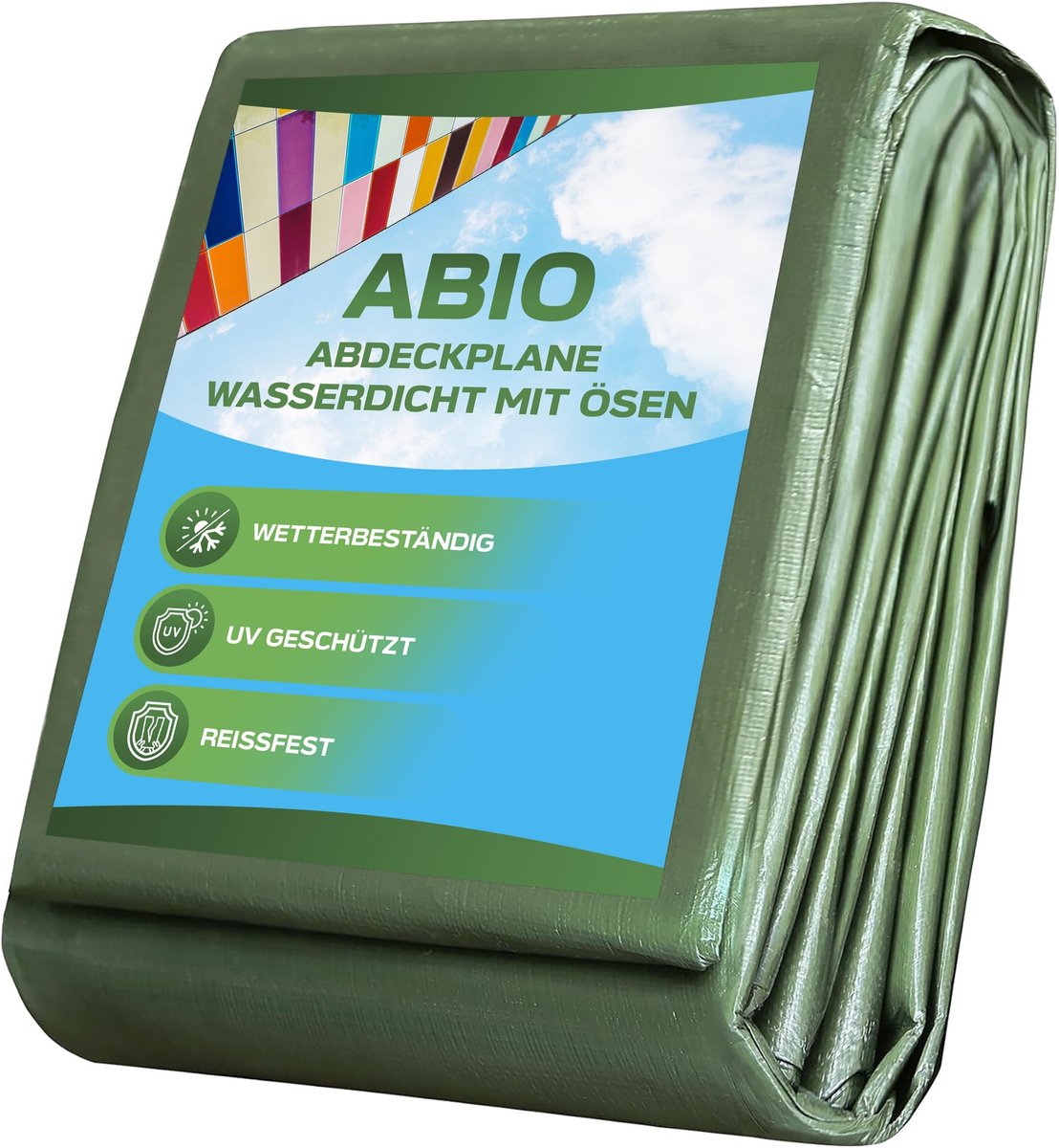 Dailygoods - Dailygoody - Afdekzeil - Waterdicht - 3 x 5 m - Groen - Tarp - Bescherming voor tuin en bouwprojecten