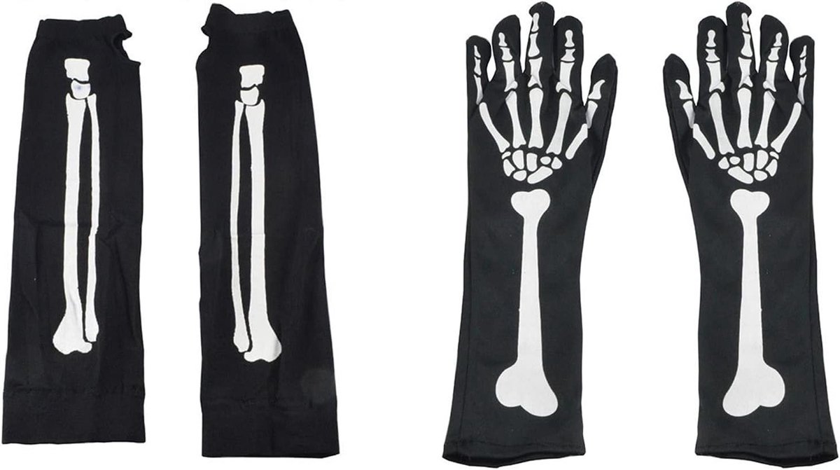 Skelet Handschoenen voor Volwassenen - Perfect voor Halloween, Dansfeesten en Kostuums