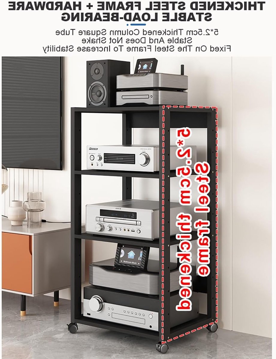Stijlvol mediakabinet in retro design - Perfecte opslag voor dvd's, gameconsoles en audioapparatuur in woonkamer en studio