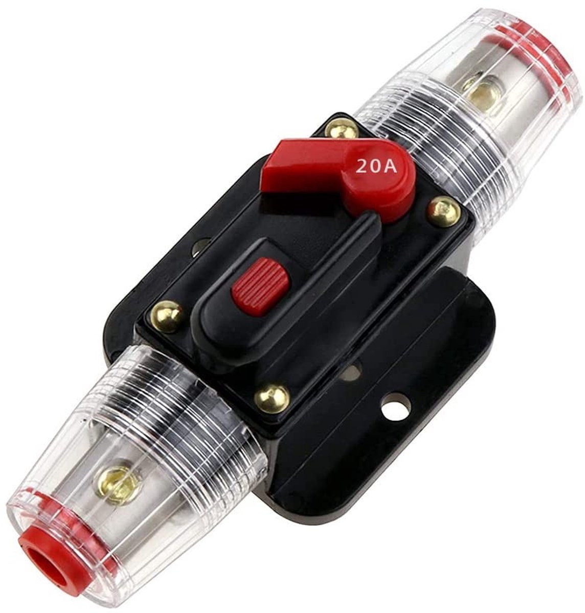 Dailygoody - 20A Circuit Breaker met Handmatige Reset - Voor Auto en Boot - 12V-24V DC - Veiligheid en Betrouwbaarheid - Elektrische Beveiliging - Ges