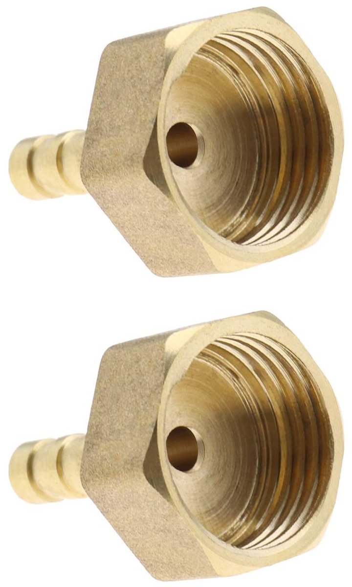 Dailygoody - Messing Montage Connectors - 2 Stuks - Duurzaam en Betrouwbaar - 6mm en 1/2 Inch - Geschikt voor Brandstof, Water, Gas en Olie - Voor...