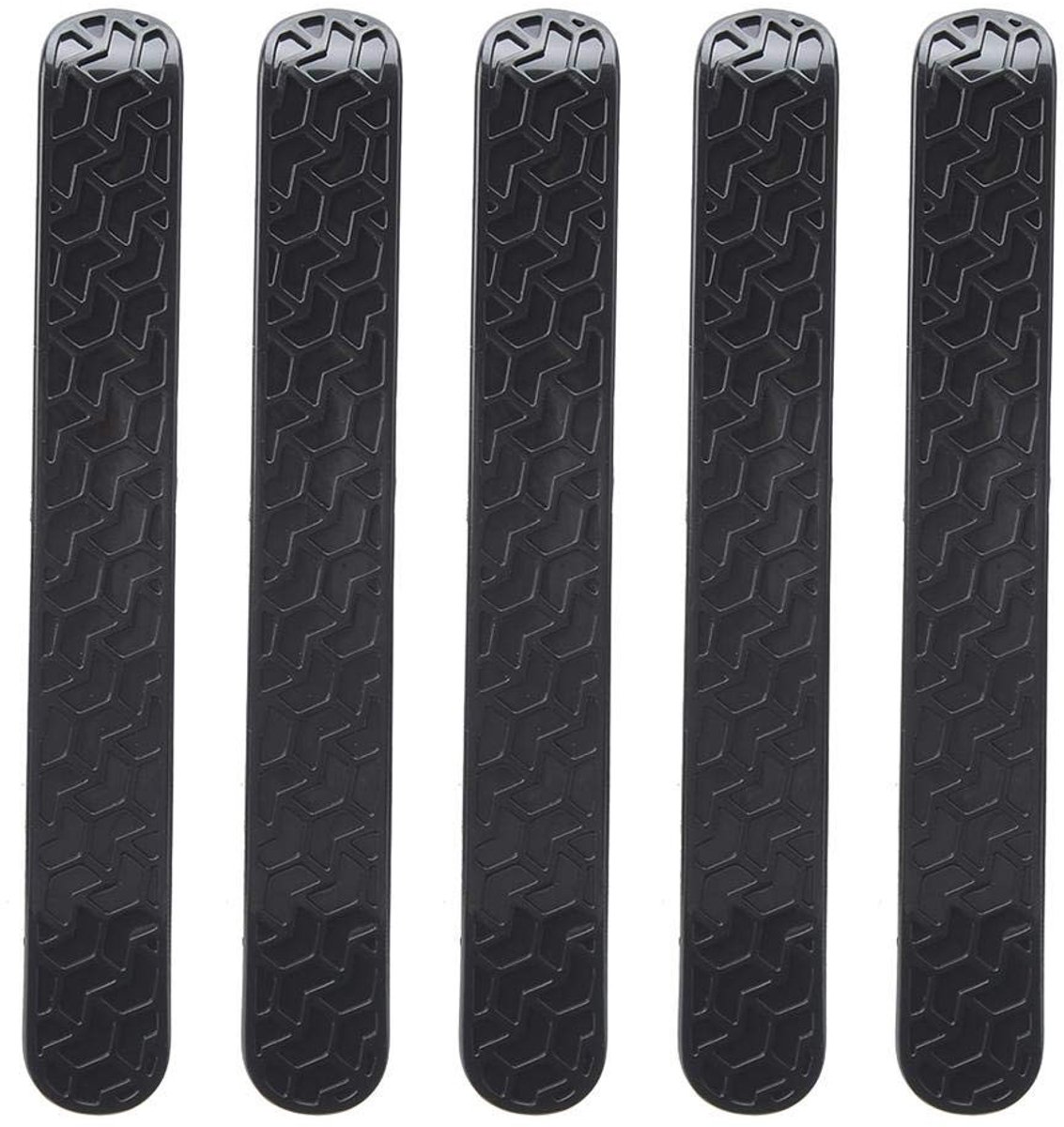 Dailygoods - Dailygoody - Deurklink Strip - Decoratieve Deurklink Trim - Zwart - Accessoire voor Wrangler JK 2007-2017 - 5 Stuks - Perfect voor Buitendeuren