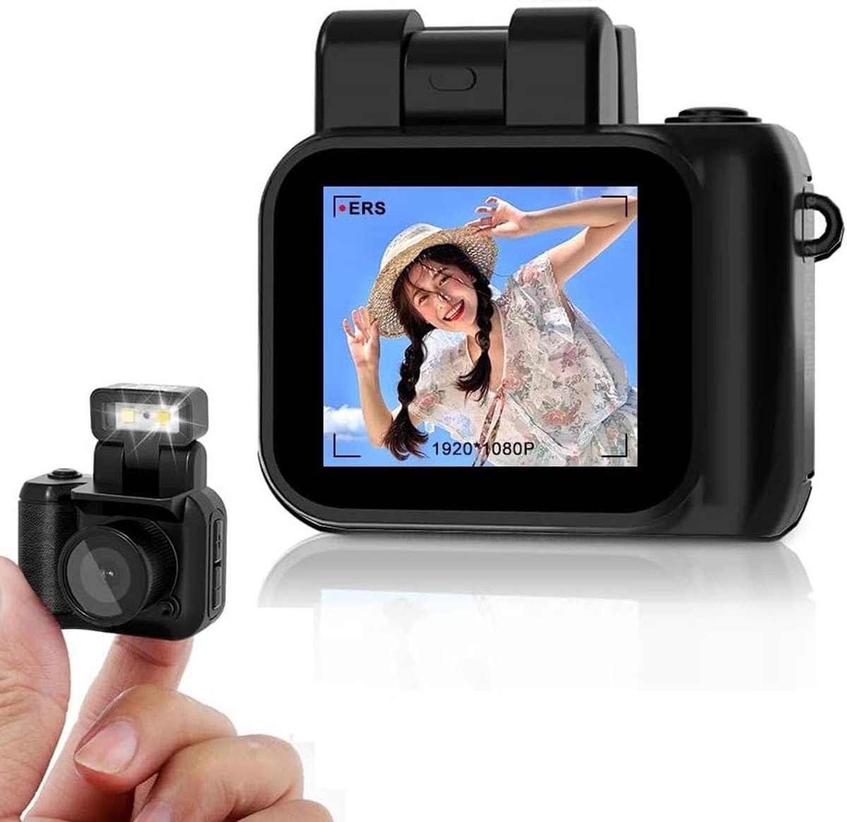 Dailygoody - Micro Digitale Camera - 1080P HD - Compacte Retrocamera - Met Kleurenscherm - Ideaal voor Tieners - Sleutelhanger Minicamera