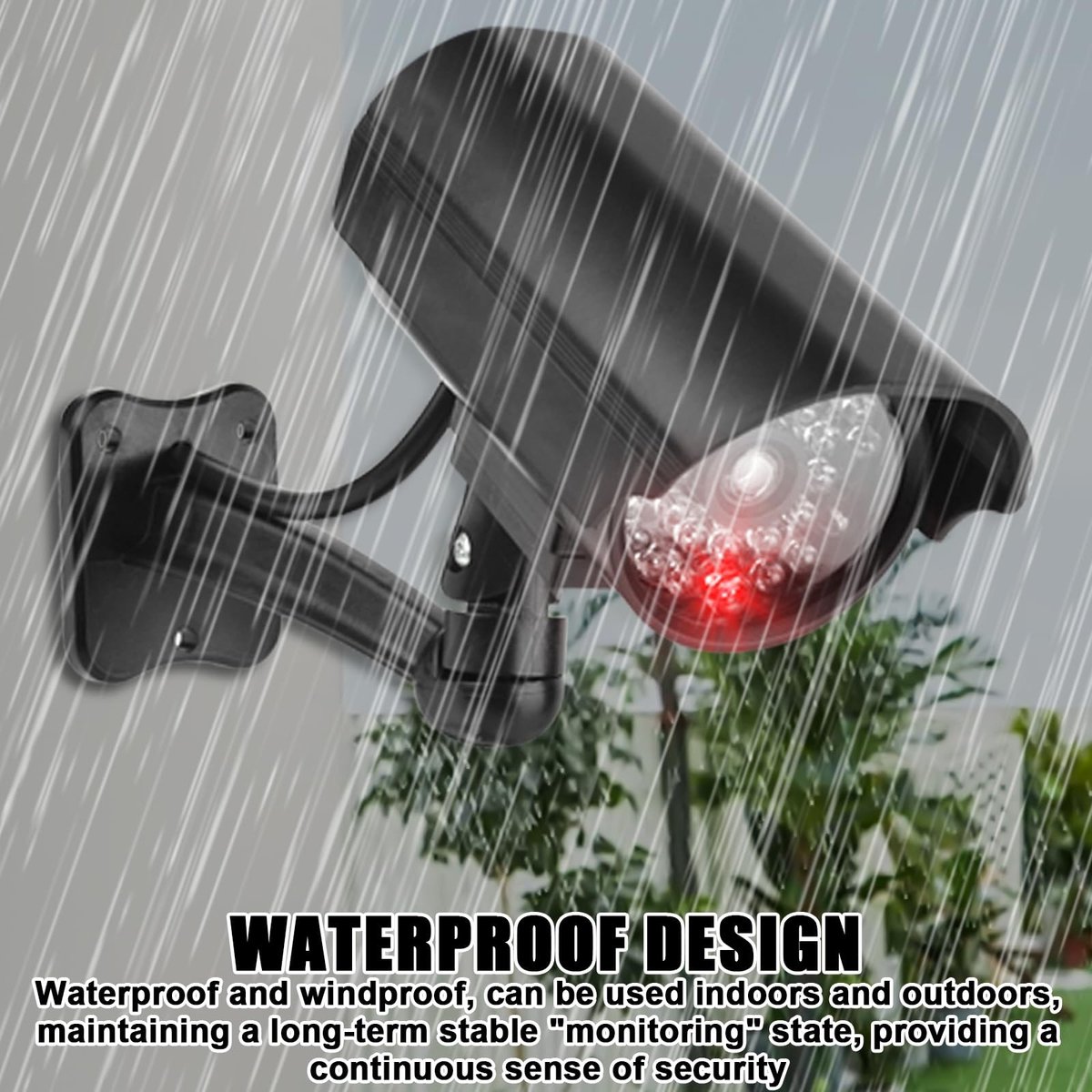 Dailygoody - Dummy Camera - Nepveiligheidscamera - Afschrikmiddel voor inbrekers - Zwart - Bewakingscamera - Ideaal voor binnen en buiten gebruik
