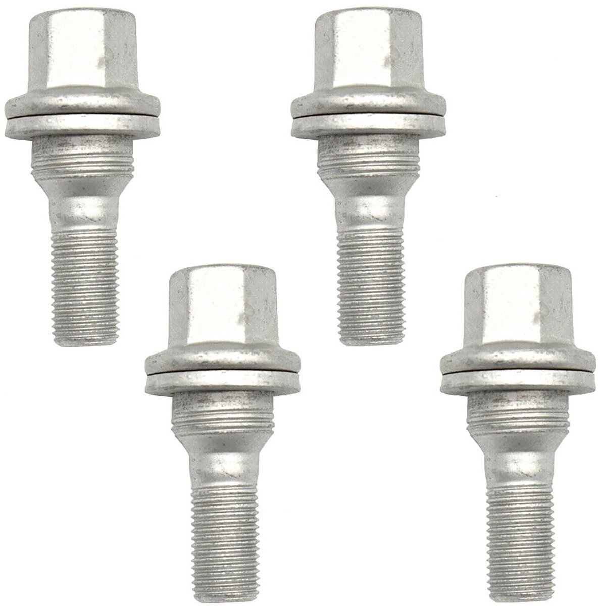 Dailygoody - Wielbouten - M12x1,25 - Voor stalen en lichtmetalen velgen - Zilver - Wielmoerbouten - Geschikt voor Citroën en Peugeot - 4 stuks