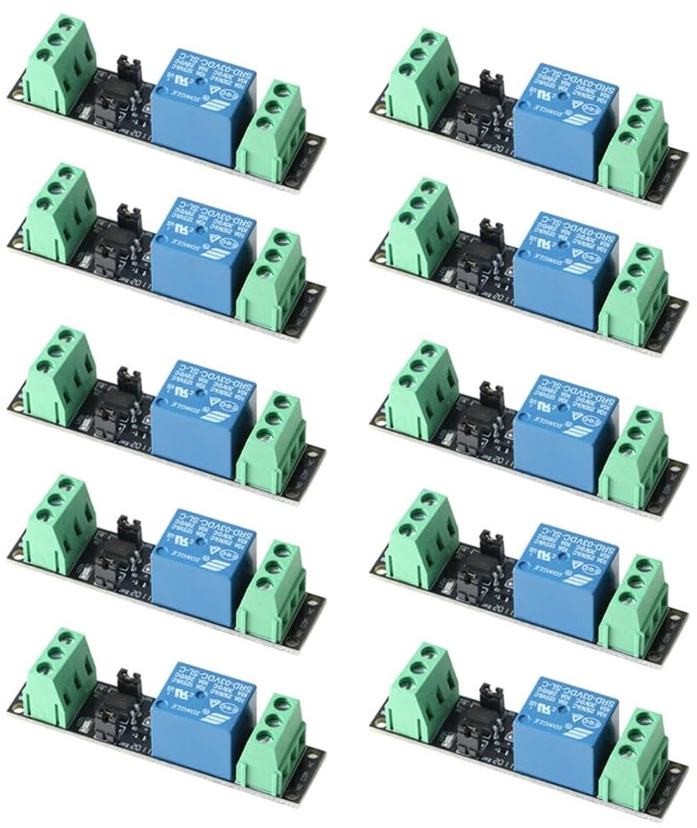 Dailygoody - 8pcs 3V Relay Module - Automatische Sturing - tot 10A - 250VAC en 30VDC - Elektronische Sturing - Betrouwbare Relay Module - Geschik